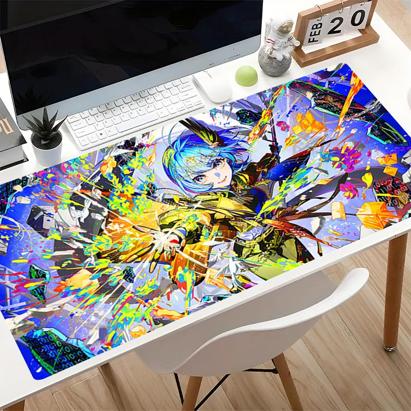 Colorful Mouse Pad Cool Gaming Carpet Computer Keyboard Mat Non Slip Esports Gamer Desk Mat Hololive Hoshimachi Suisei Mousepad