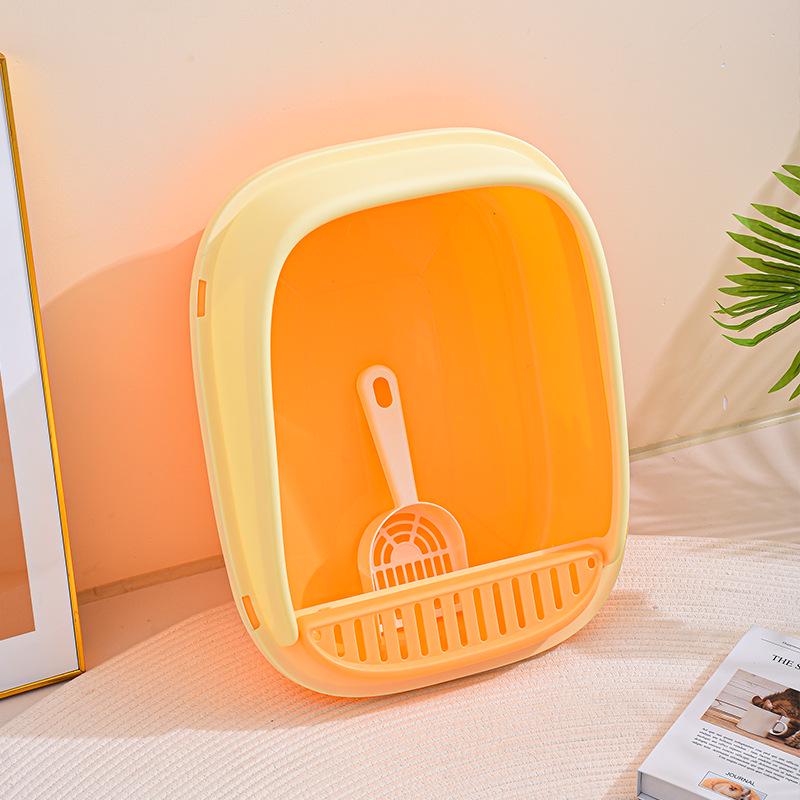 Medium-Large Anti-Splash Odor-Blocking Cat Litter Box for Kittens and Cats