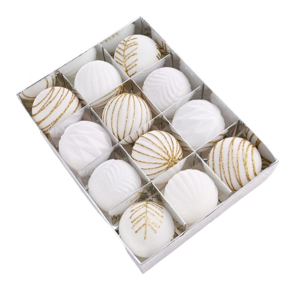 12PCS 6CM Christmas Ball Ornaments Tree Decorations for Holiday Wedding Party