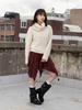 The Green Lab Check Asymmetrical Skirt [Red]