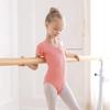Short Sleeve Gymnastics Costume Elastic Ballet Dress Dance Wear Dance Bodysuit  for Toddler Kids
