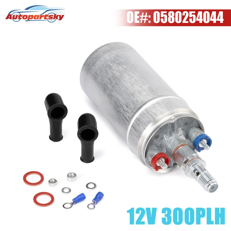 A set 0580254044 12V Fuel pump E85 High Performance EFI 300PLH Inline External 0580 254 044 Car Accessories