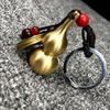 Vintage Blessing Paper Lucky Rope Feng Shui Coins Car Accessories Brass Calabash Bag Keychain Keyfob Car Key Chain Key Rings