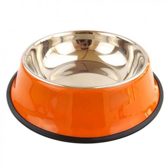 Dog Bowls Non Slip Stainless Steel Indoor Outdoor Puppy Dish Water Food Feedin M
