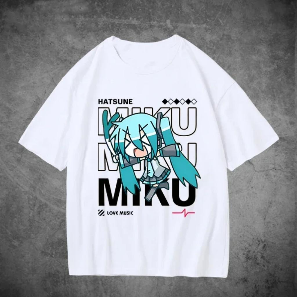 2025 New Women's T-shirt Casual T-shirt Printed T-shirt Street T-shirt Hatsune Miku Y2k Printed Fashion Round Neck Short Sleeve