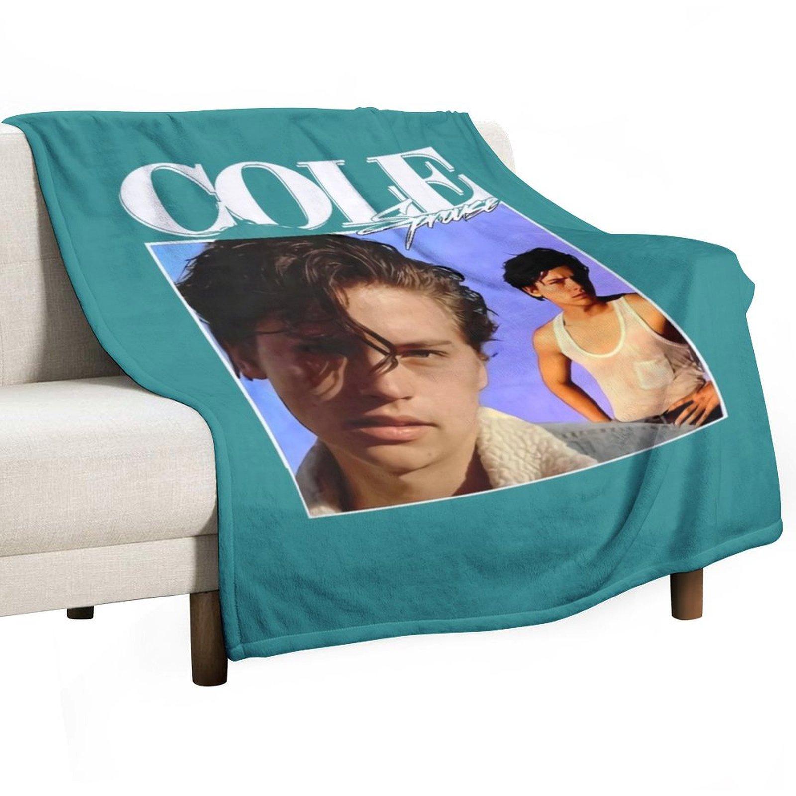 Коул Спроус, 90-е, Винтажное покрывало Винтажная фланелевая ткань Модные диваны манга Пледы 30x40in