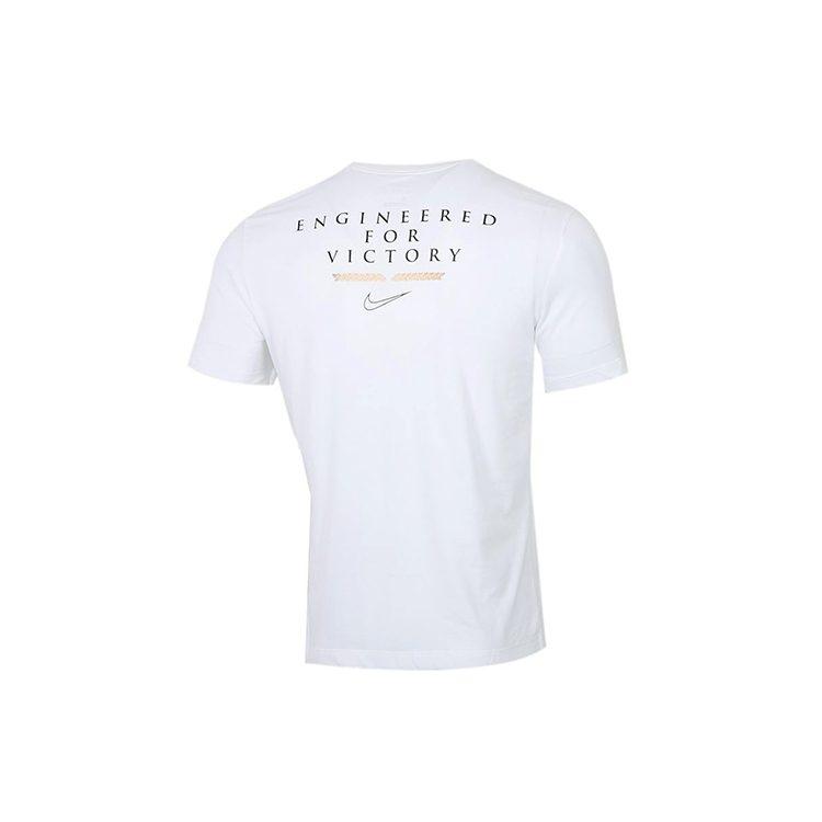 Nike T Shirts Men's White Crew Neck Moderate Straight Fit CV1039-100