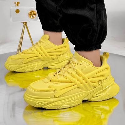 New Fashion Non-slip Men's Shoes Personality Ins Dad Shoes Running Shoes Lace-up Fashion Shoes Candy Colored Sneakers