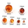 10-200 pezzi 6 8 10 12 14 20 mm Perline Acriliche Ambra Rotonde Sfuse Distanziatori Per Creazione Gioielli Braccialetti Fai-da-te Accessori Collana