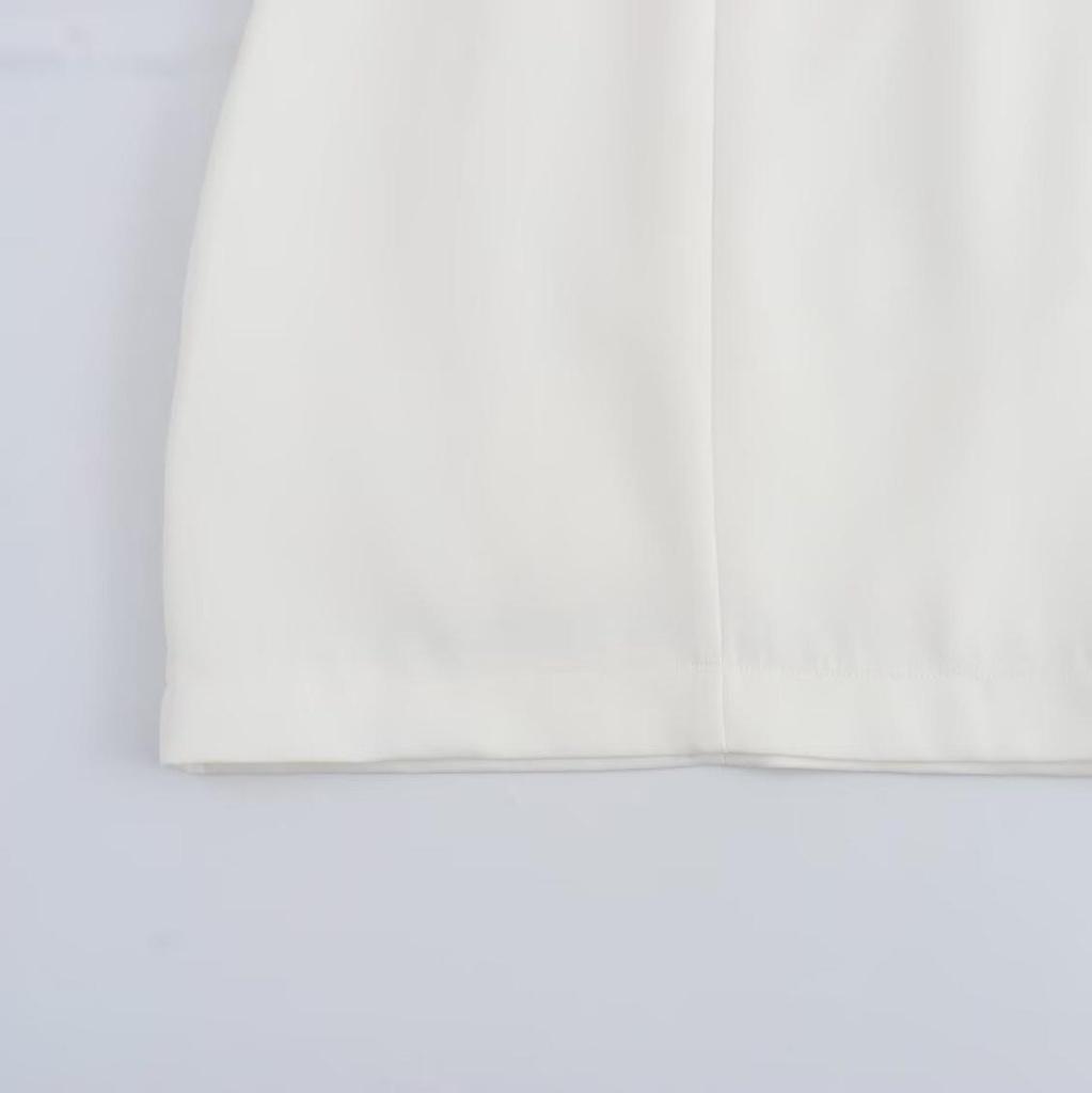 2025 Spring Women's European American V-neck Sleeveless Slim-fit Mini Dress