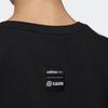 Adidas Neo Logo Letter Print Color Block Striped Breathable Casual Crew Neck Short Sleeve Drop Shoulder T-Shirt Women Tops Black FR7983