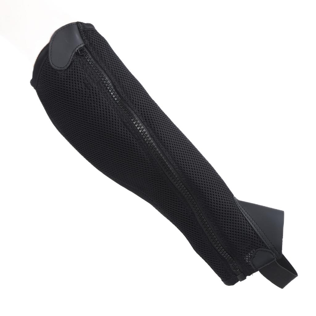 2 szt. Półchapsy Czarne Elastyczna Siatka Jeździeckie Półchapsy dla Dzieci Ochrona do Jazdy KonnejCXL