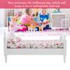 Puppenhausbett Mini-Bett Puppe Doppelbett Puppenhaus Zubehör Blumenmuster Mini-Möbel Doppelbett für Puppen im Maßstab 1/12