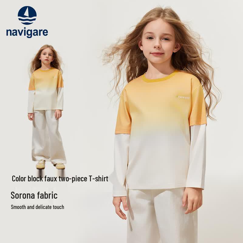 Navigare Girls  Vintage Preppy Polo Collar Knit Sweater 130