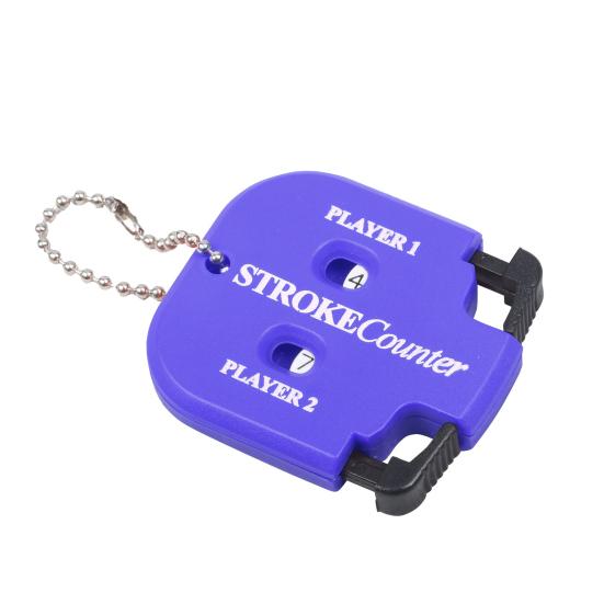 Portable Golf Score Counter Clicker, 2 Player Stroke Counter Scorer Indicator, Mini Square Score Keeper for Golf Training Competitions & Games