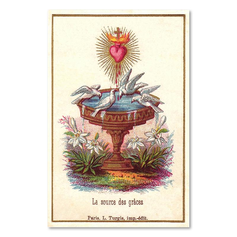 Vintage Sacred Heart of Jesus Poster Abstract Religion Canvas Painting Retro Flower Wall Art Picture For Home Decoration