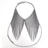 Sparkling Tassel Bra Chain for Crop Top Luxury Mesh Crystal Lingerie Body Chain Jewelry  Beach