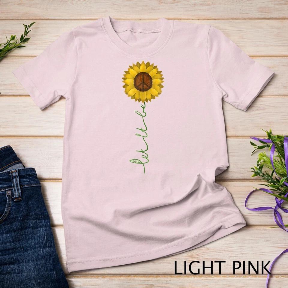 Let It Be - Peace Sign Sunflower Hippie Gypsy Soul T Shirt Unisex T-shirt 8 2XL