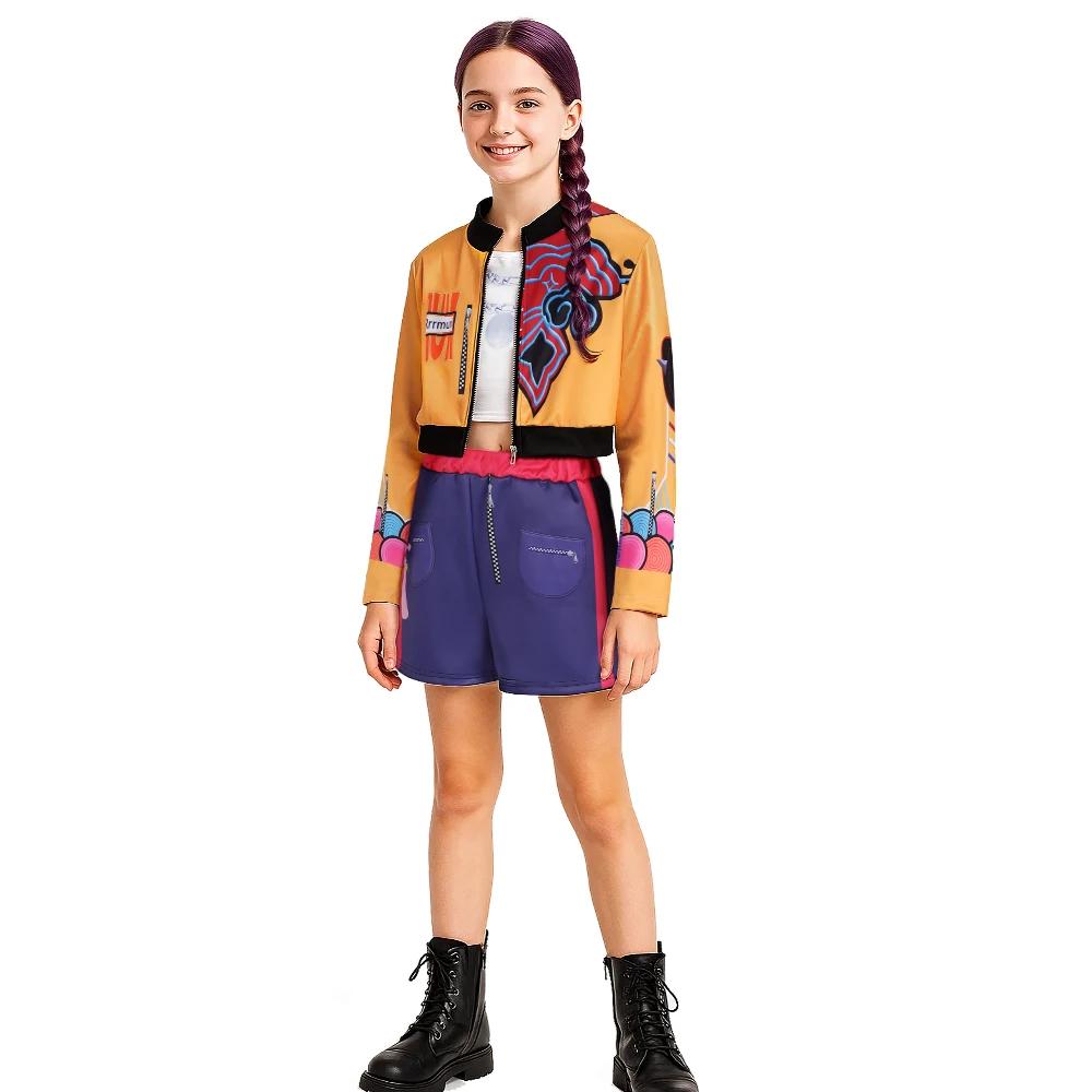 Huntrix Kpop Costume for Girls - Demon Slayer Rumi Zoey Mira Roleplay Dress, Halloween Carnival Group Cosplay Outfit