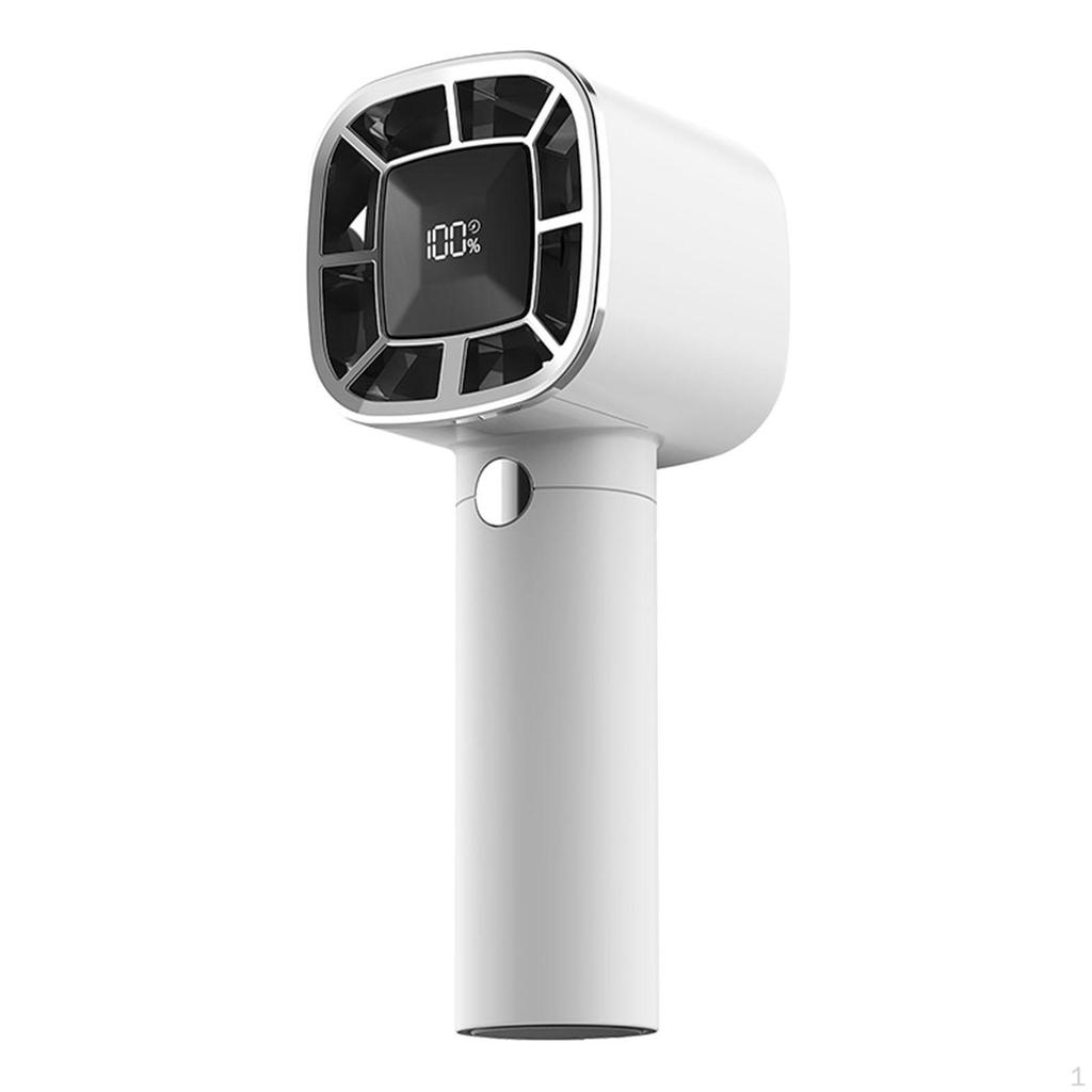 Compact Handheld Fan with Adjustable Speeds and LED Display