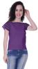 Moomaya Lace Sleeve Tops For Women Plain Boat Neck Tee Shirt