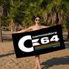 Commodore 64 logo Microfiber Blanket Quick Drying Beach Towels Oversized Printing Super Absorbent Pool Towel Blanket