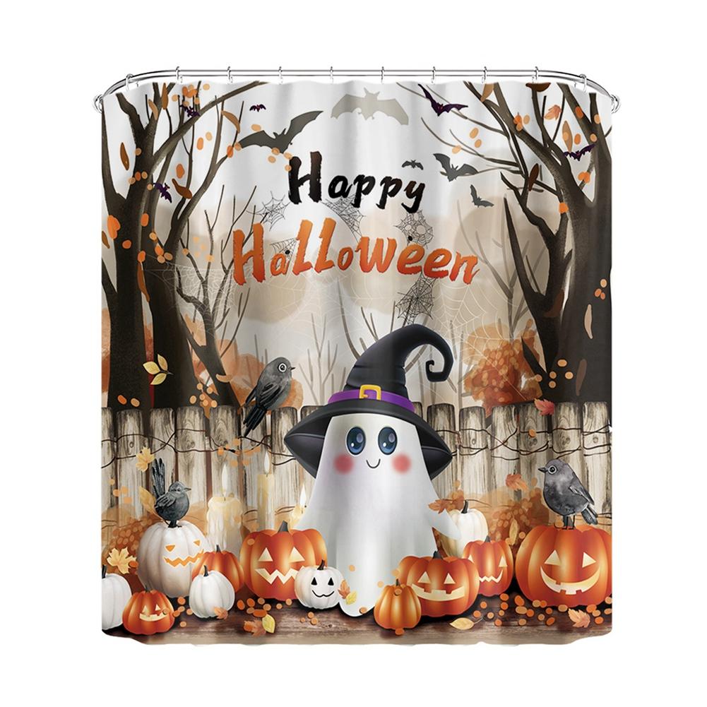 

Хэллоуин День благодарения Урожай Тыква Занавеска для душа Водонепроницаемая занавеска 183*183см с крючком