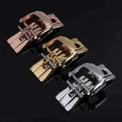 Hochwertige 18mm Präzisions-Edelstahl-Faltschließe für Patek-Armband Philippe Leder-Gummi-Uhrenarmband Nautilus Dornschließe