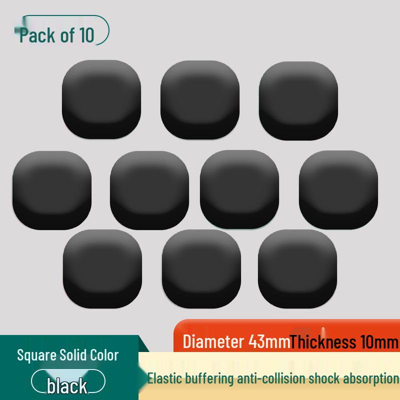 Silicone Door Handle Anti-Collision Pad - Simple, Solid Color Household Stopper