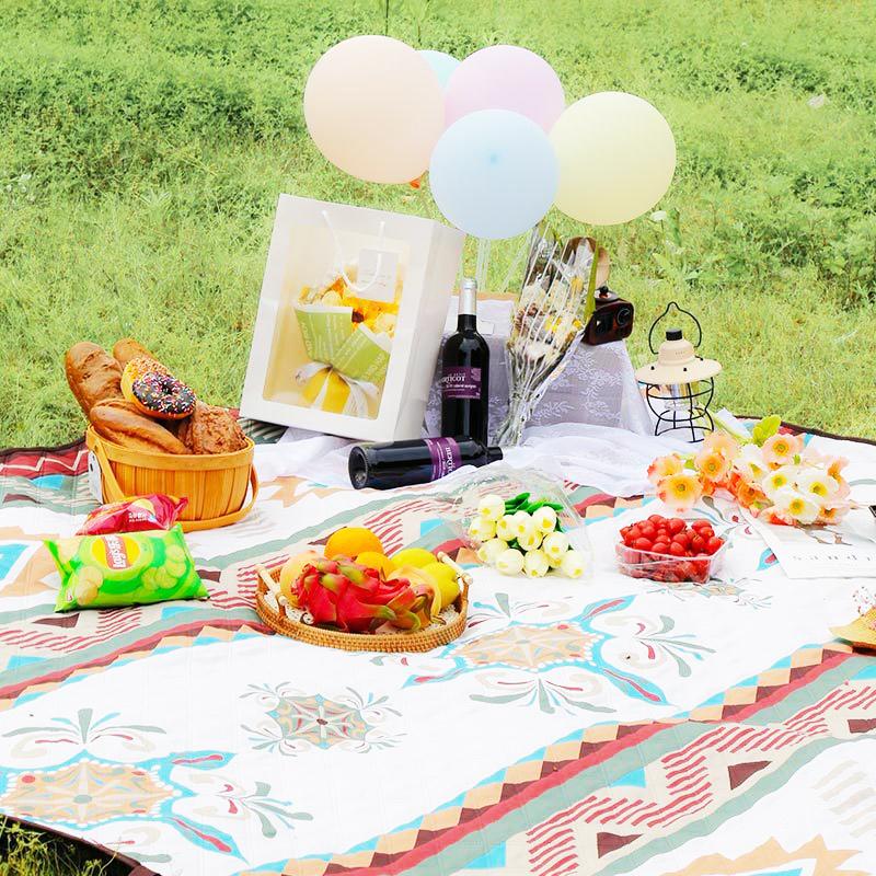 Camping Mat Waterproof Foldable Floor Mat Waterproof Blanket Easy-Clean Outdoor Camping Mat For Festival Travel Picnic