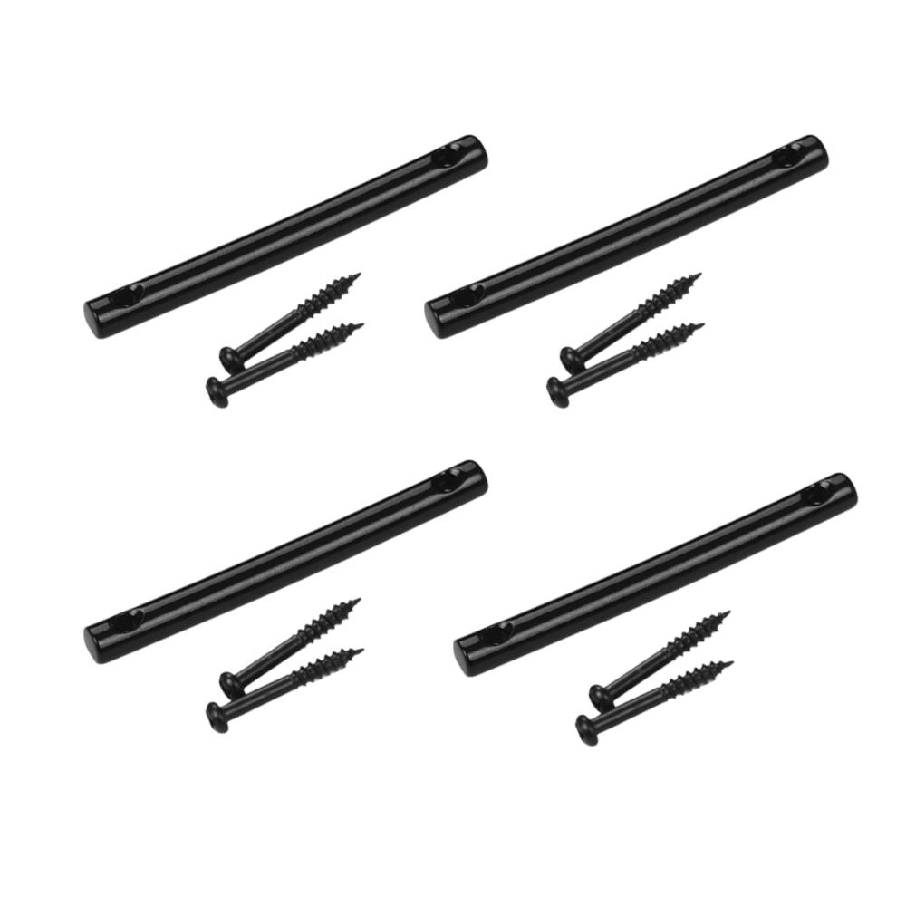 4PCS Black/Silver String Retainer Bar 48mm(1.89in) Headstock String Trees For Electric Guitar