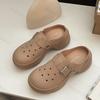 Fashion Fashion Versatile Casual Thick Soled Hole Slippers for Women Spring 2025 New Comfortable Buckle Designed Non Slip Chunky Sandals