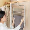Trouser Rack Multi Tier Stainless Steel Pants Hanger 360-Degree Rotating Hook Foldable Design Pants Storage Rack