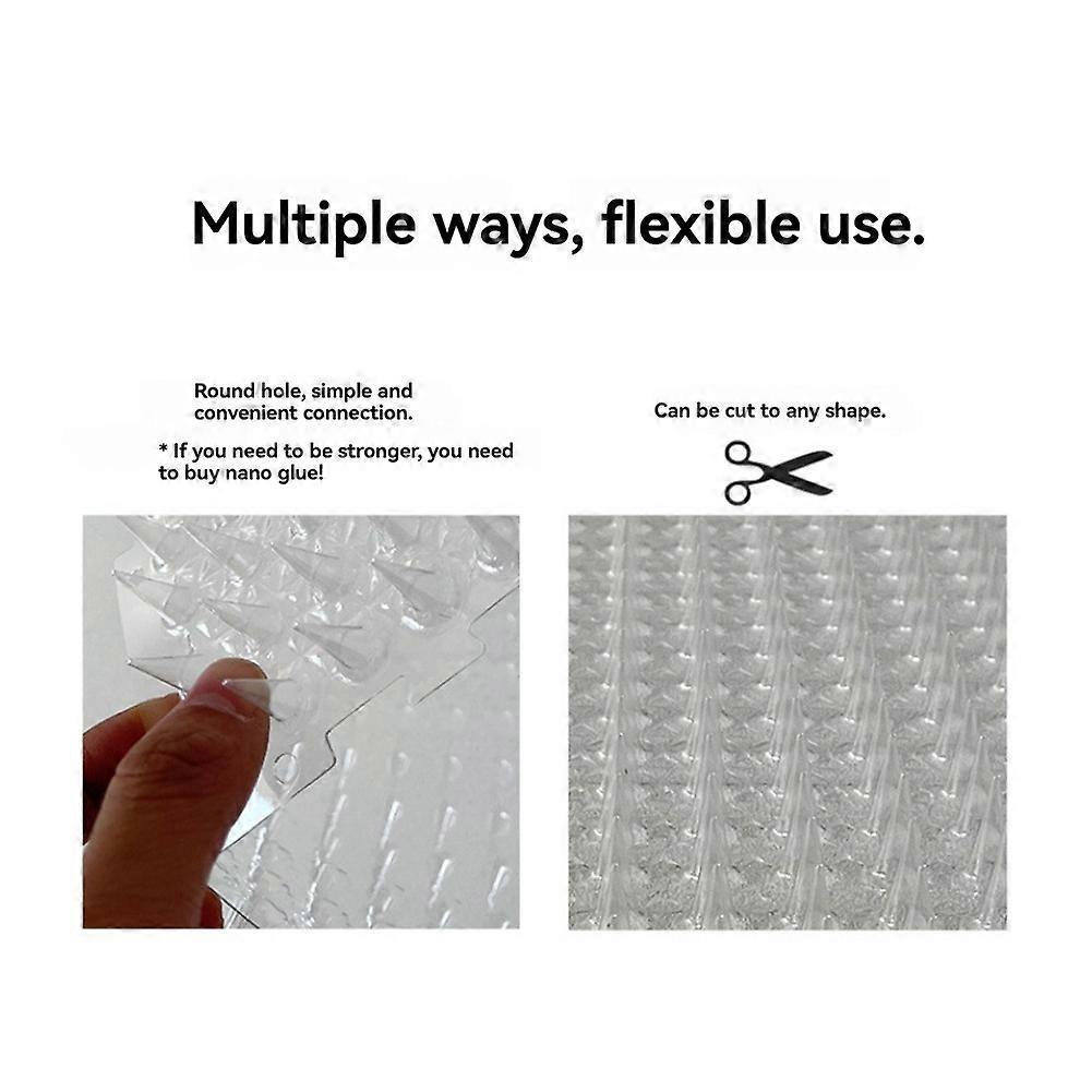 8PCS Cat Repellent Outdoor/Indoor Scat Mat for Cats&Dogs, Clear Cat Deterrent Outdoor Mat Pet Deterrent Mats with Spikes