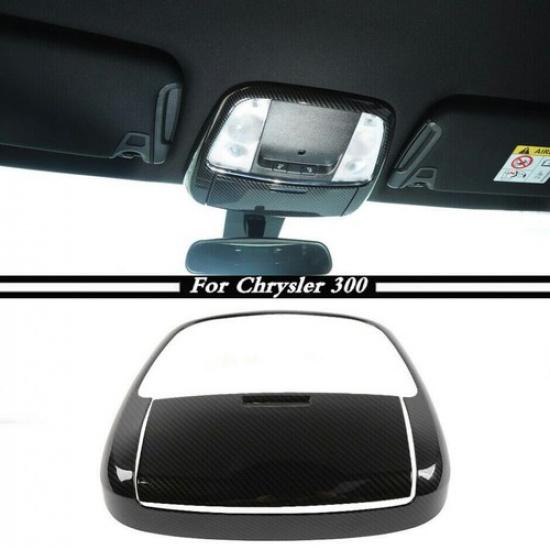For 2015- Chrysler 300 Carbon Fiber Interior Front Reading Light Cover Trim