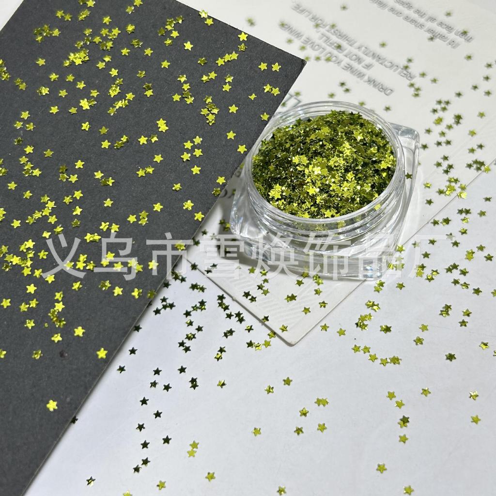 1mm Iridescent Star Nail Art Sequins - DIY Decorations