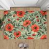 Boho Watercolor Floral Doormat Illustrated Style Flower Pattern Home Decor Carpet Soft Non-Slip Welcome Rug for Indoor Outdoor