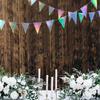 Girls Boys Baby Shower Laser Silver Star Paper Garland Banner Christmas Wedding Birthday Theme Holiday Party Hanging Decoration