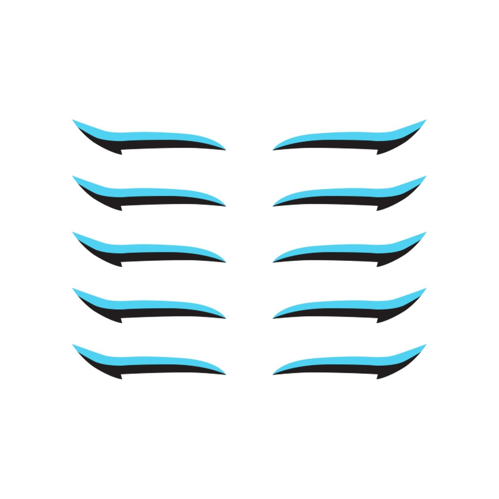 

5 пар многоразовых наклеек для век, мгновенный контур, крылатая крышка, косметическая легкая процедура синий