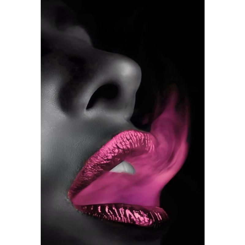 1pc Black Women and Red Lip Poster African Women Portrait Canvas Prints Wall Art Pictures For Living Room Artwork Pictures