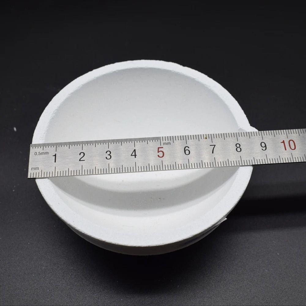 1Pcs High Temperature Quartz Dish Bowl High-density Gold Silver Metal Copper Cast Silica Melting Crucible 100-750g White