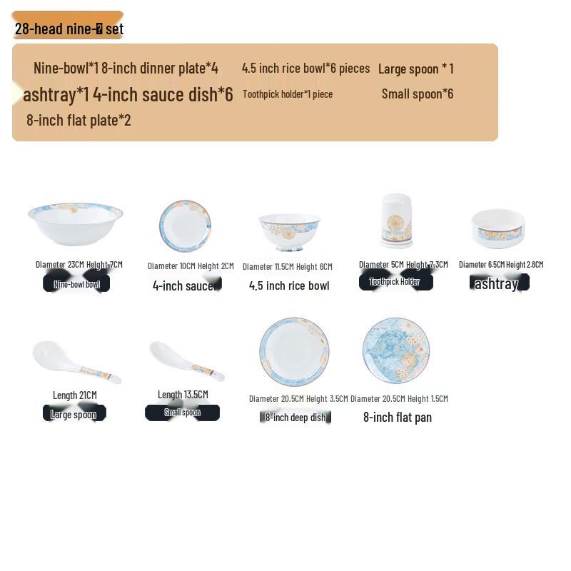 28-Piece Ru Han Ceramic Dinnerware Set