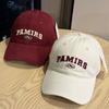 New Autumn Large Letter Embroidered Baseball Cap for Women, Small Face, Big Head Circumference Hat, Versatile Cap for Men