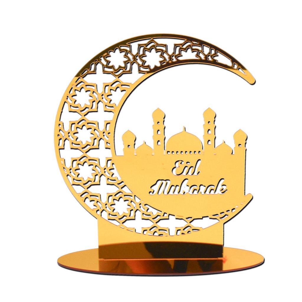 Stylish Acrylic Eid Desktop Ornament Eye-catching Festival Decoration Ramadan Tabletop Decor for Islam Muslim Families