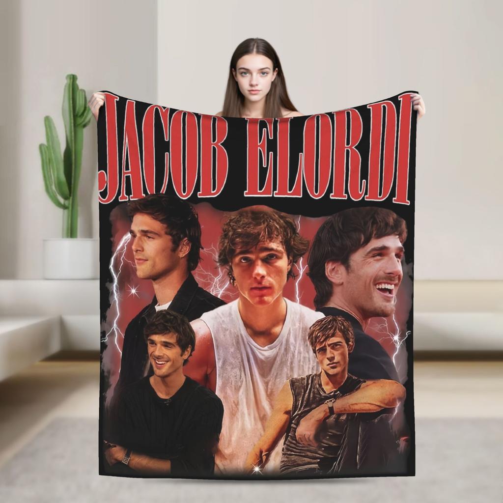 Jacob Elordi Australischer Schauspieler Poster Decken Qualität Weich Warm Überwurfdecke Winter Reisen Outdoor Bequeme Tagesdecke