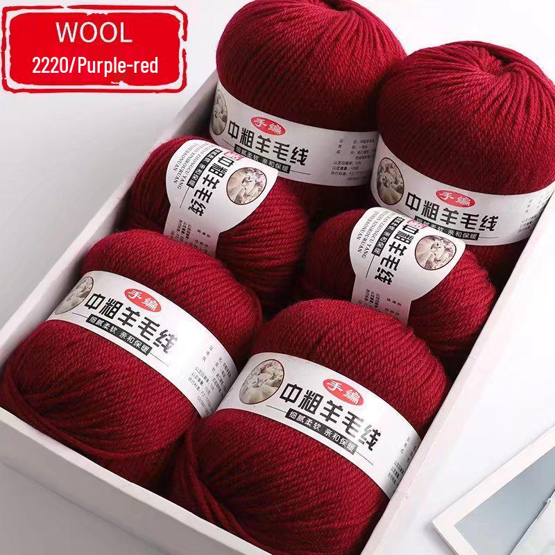Silk Wool Acrylic Blend Medium Thickness Yarn, 4-Strand, for Hand Knitting Sweaters and Jackets