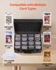 VEVOR Graded Card Case 4 Row 120 PSA Slab Storage Box with Secure Lock, Baseball Sports Trading Cards Holder Collector with 12 Dividers, Key