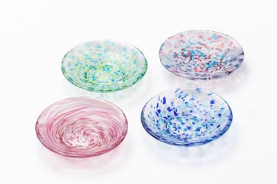 ADERIA Tsugaru Vivid Colored Small Plate Color Made In Comes In a Cosmetic Cute Small Sashimi Stylish Gift for Housewarming Greeting Retirement