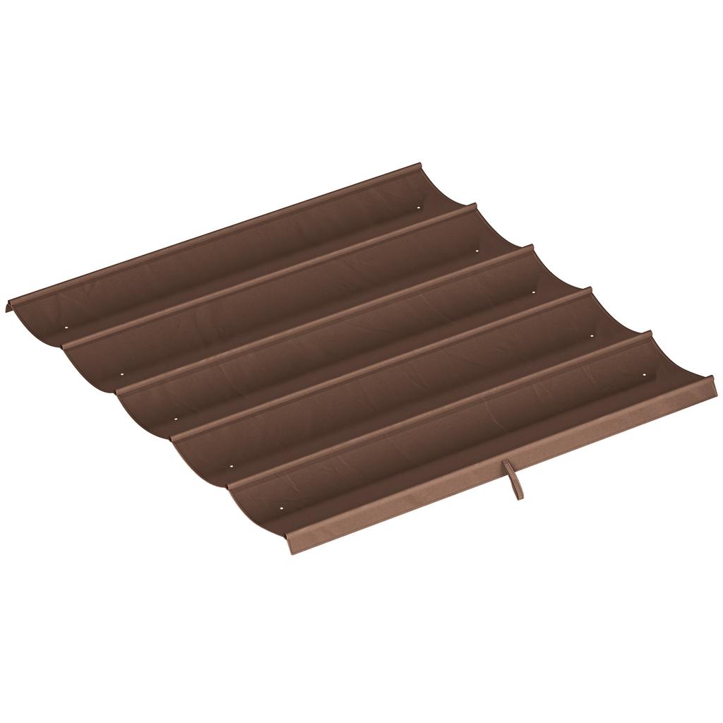 Einziehbare Pergola-Abdeckung, 2,55 x 2,5 m Ersatz-Markisenstoff für 3 x 3 m Gestell, Nur Dach, Braun