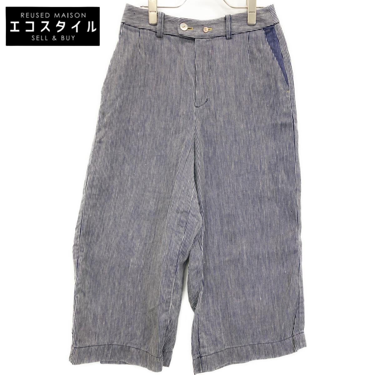 

Дворец Палласа [Сделано в 2011] PFPT-3476B Полосатые брюки гаучо/ Низ 2 Темно-синий / БелыйБ/у